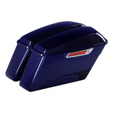 HR3 Zephyr Blue / Black Sunglo Hard Saddlebags (Regular) For 14-23 Harley Touring